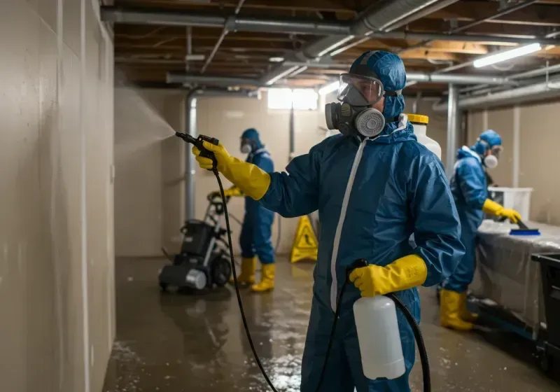 Basement Sanitization and Antimicrobial Treatment process in Glenville, OH